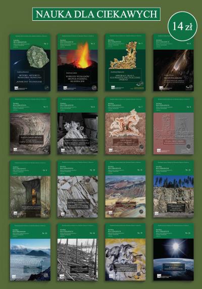16 okładek książek z serii Nauka dla Ciekawych